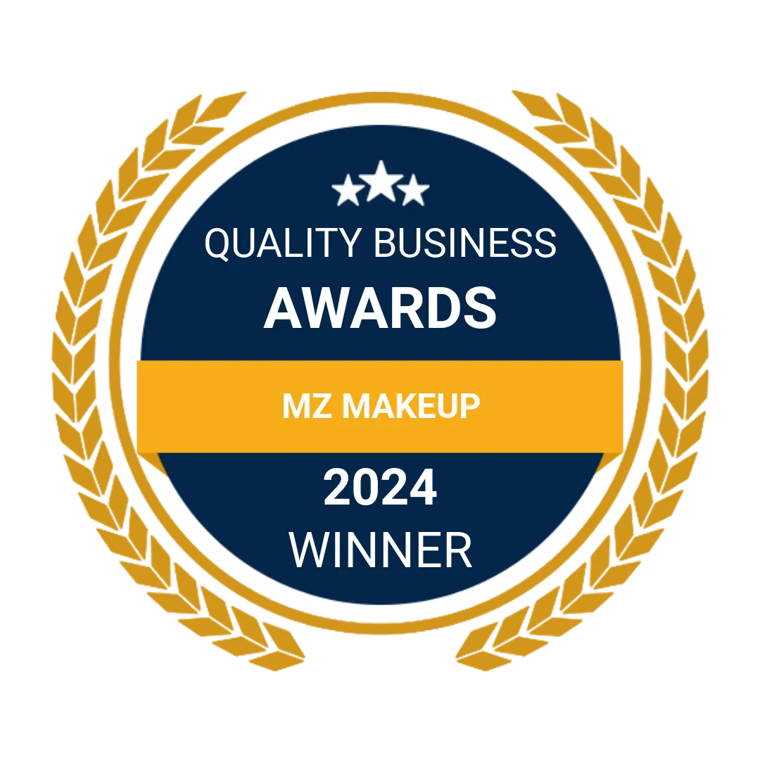 Quality Business Awards 2024 winner badge — MZ Makeup, Bedfordshire