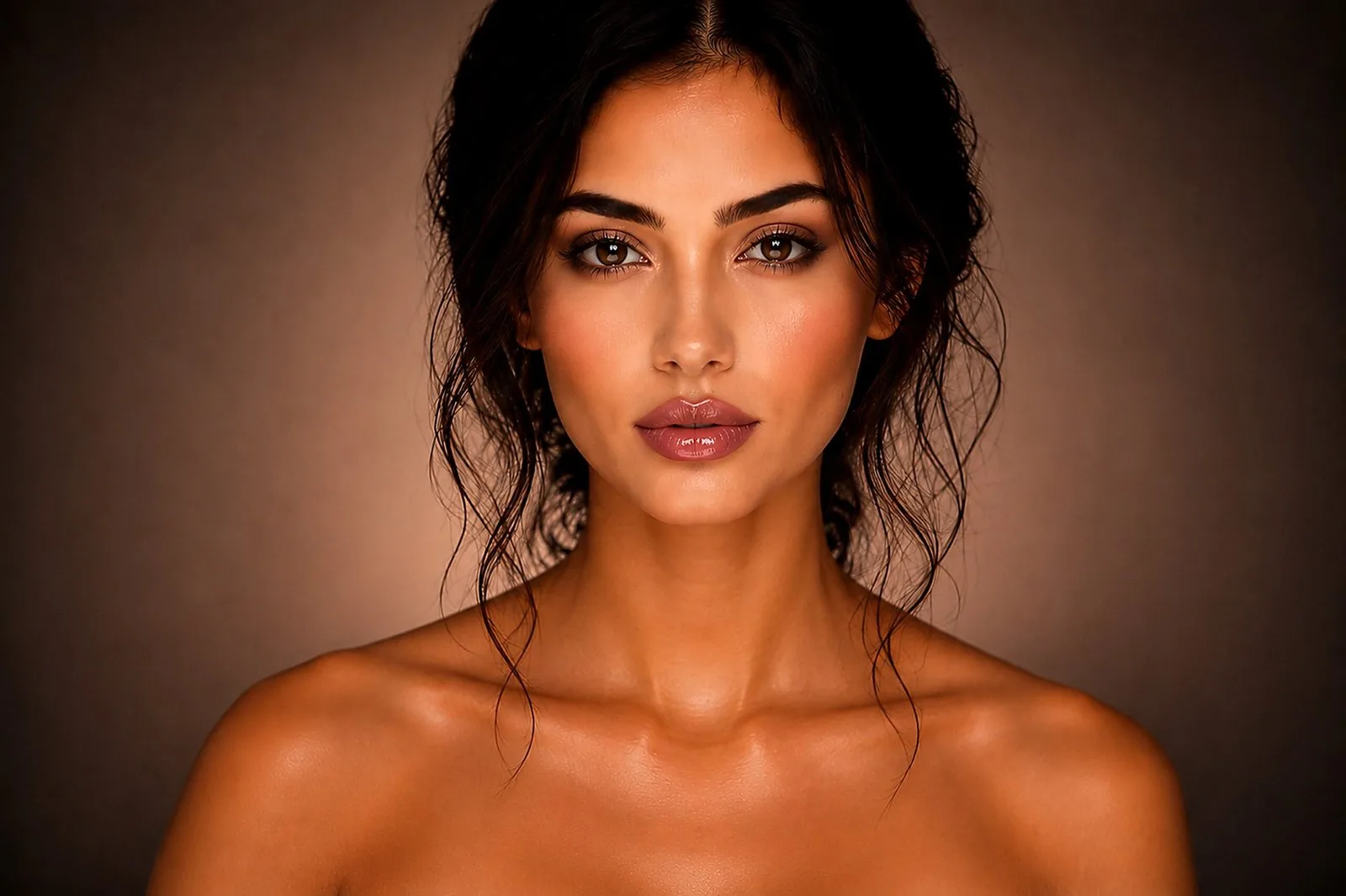 Soft glam makeup look with mauve lip - MZ Makeup artist Hemel Hempstead