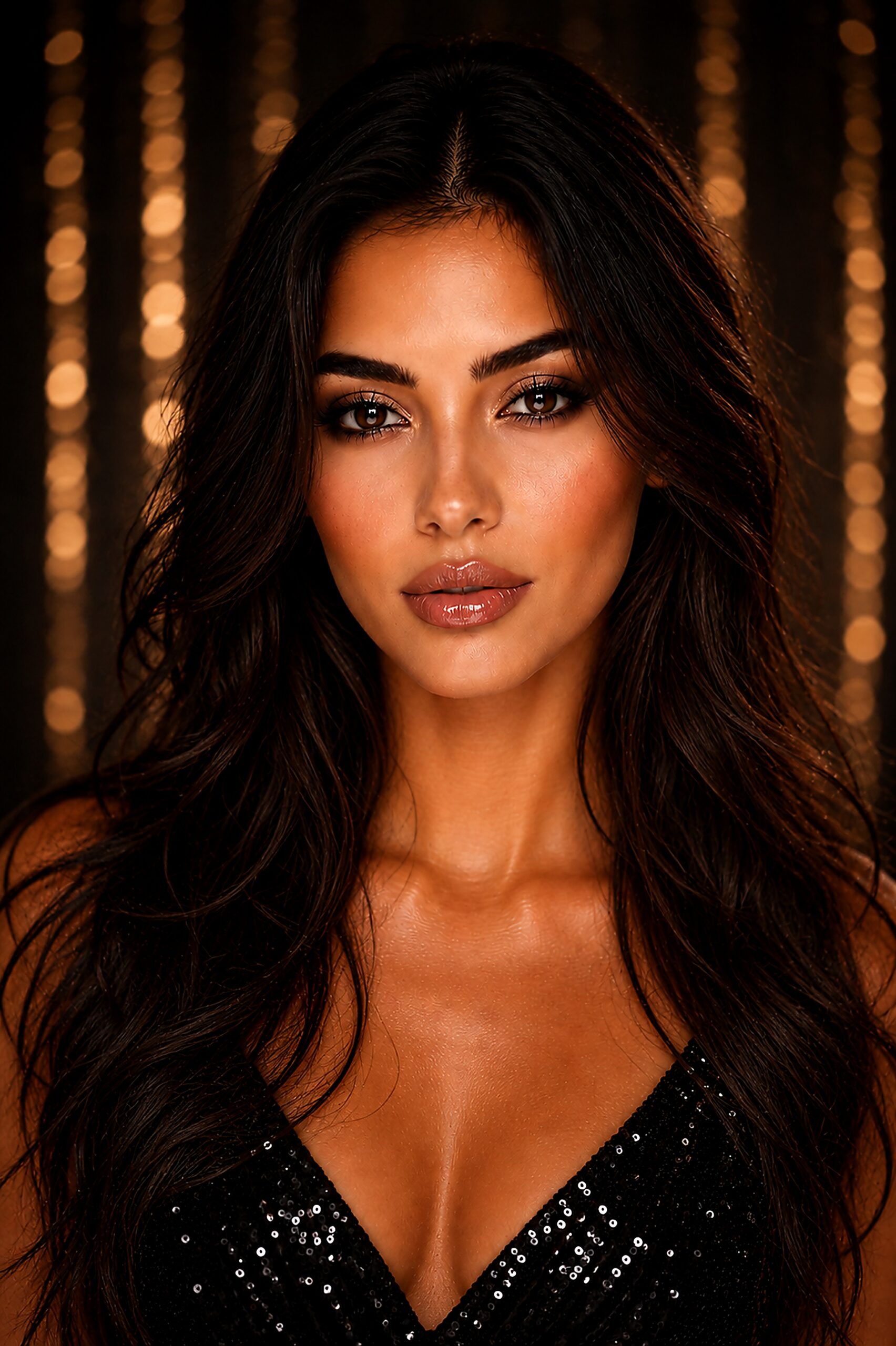 Bold glam party makeup look by mobile makeup artist MZ Makeup, Luton