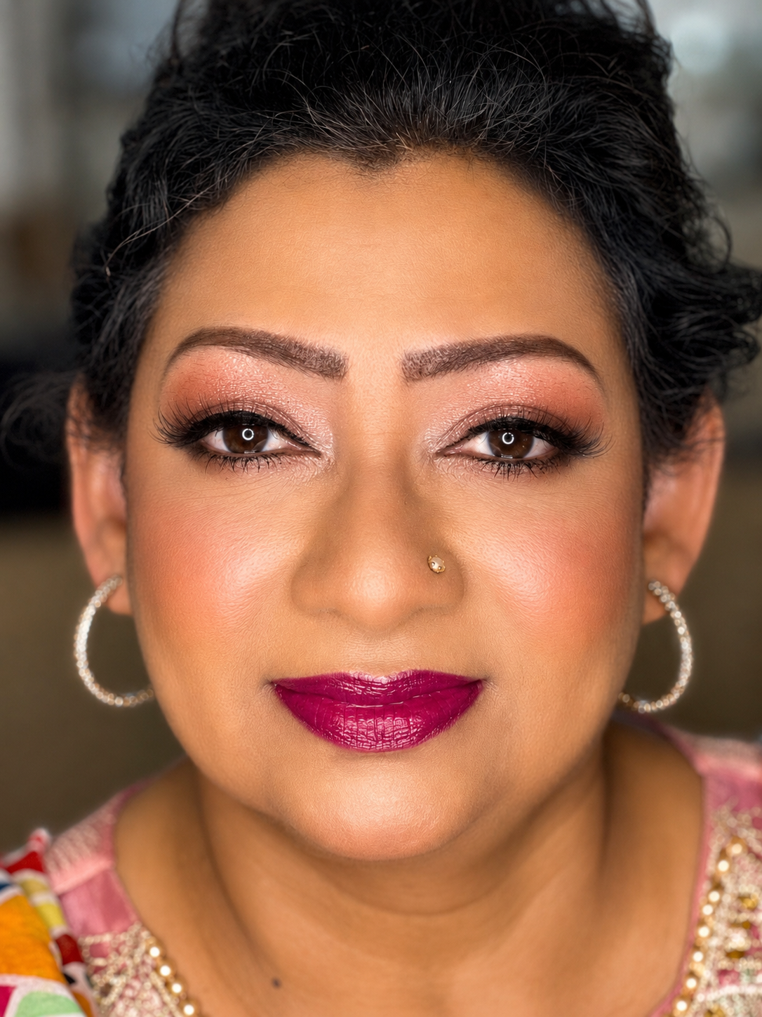 Glitzy party makeup by MZ Makeup Artist — mobile party glam service in Bedfordshire