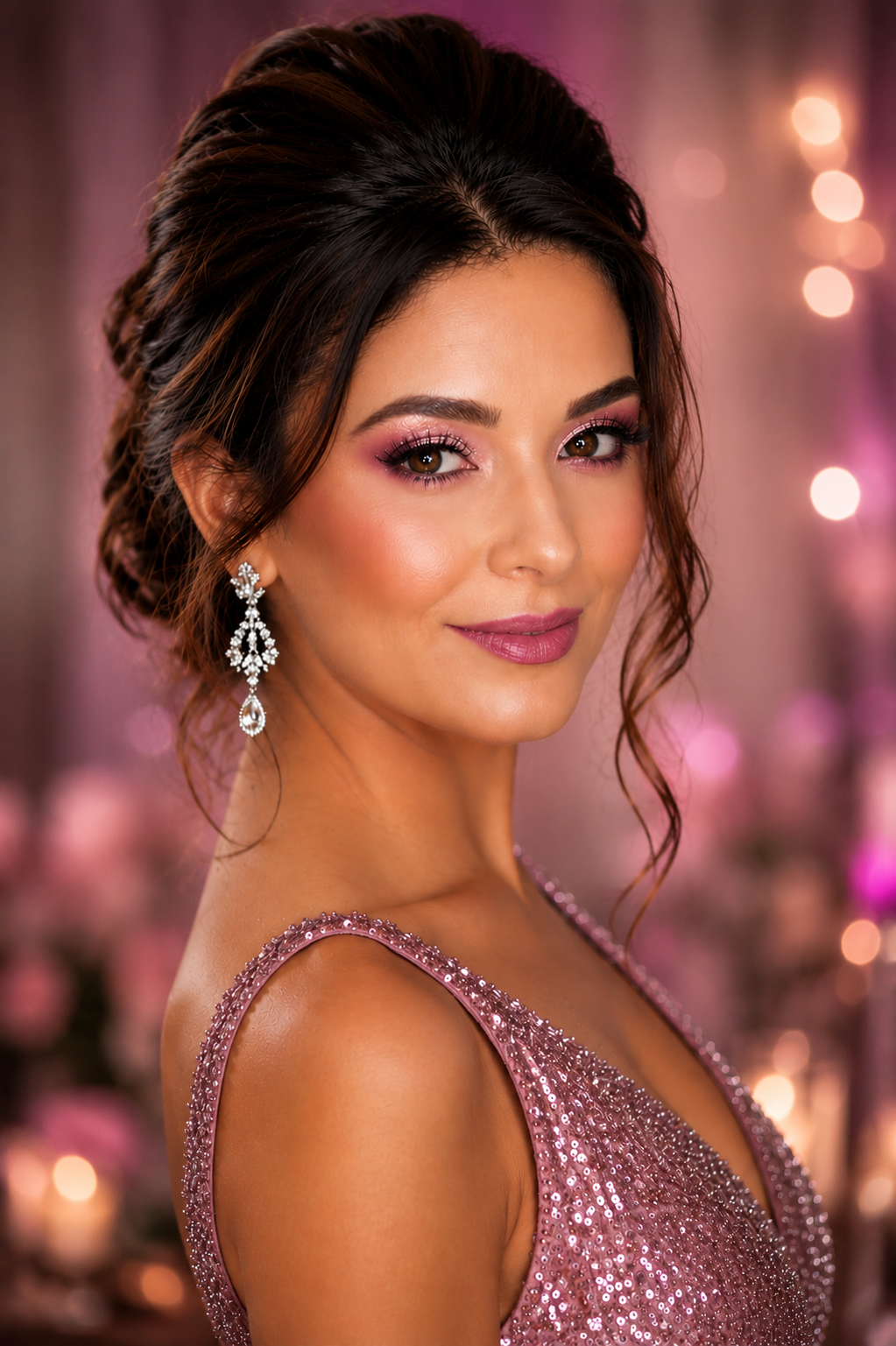 Glamorous prom makeup look by MZ Makeup artist, Bedfordshire