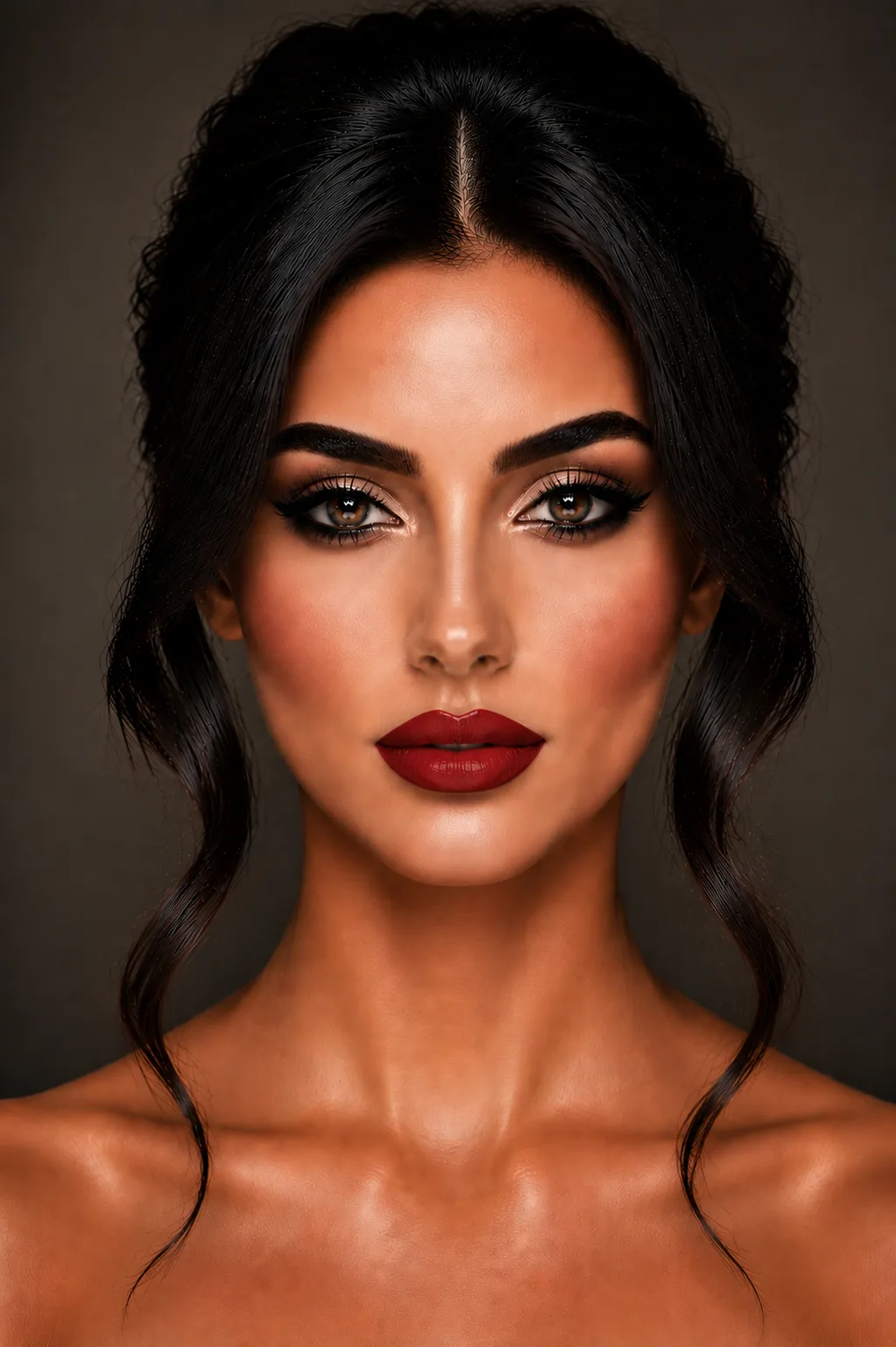 Classic Red Bridal - Medium / Tan | MZ Makeup Bedfordshire Classic Red Bridal - bridal makeup by MZ Makeup mobile artist in Bedfordshire