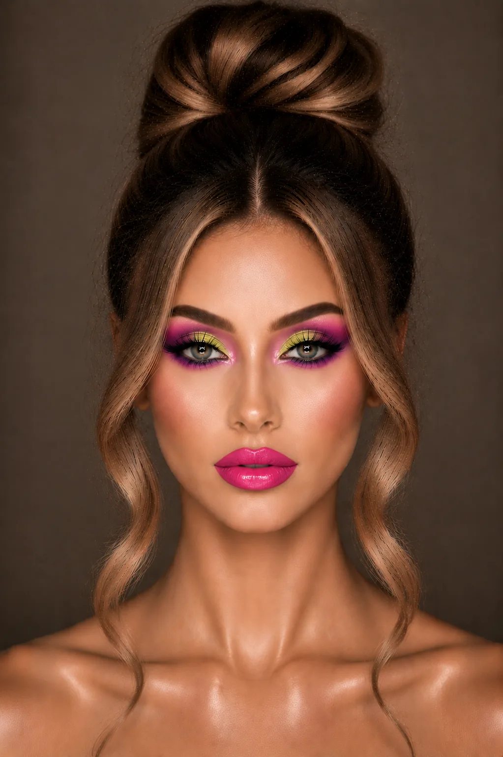 Electric Pink Glam Party Makeup - Fair Skin | MZ Makeup Bedfordshire Electric Pink Glam - glam makeup look by MZ Makeup artist in Bedfordshire