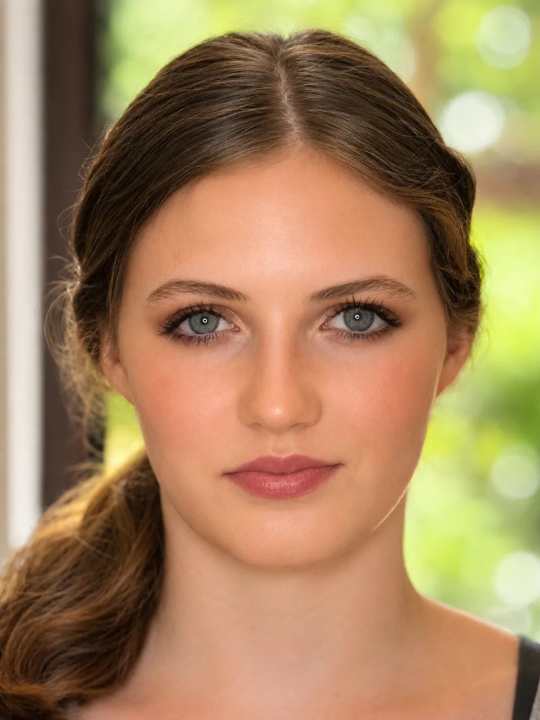 Prom Makeup - MZ Makeup, Bedfordshire Prom makeup - soft warm smoky eye, defined brows and rose-pink lip with dark side braid by MZ Makeup Bedfordshire
