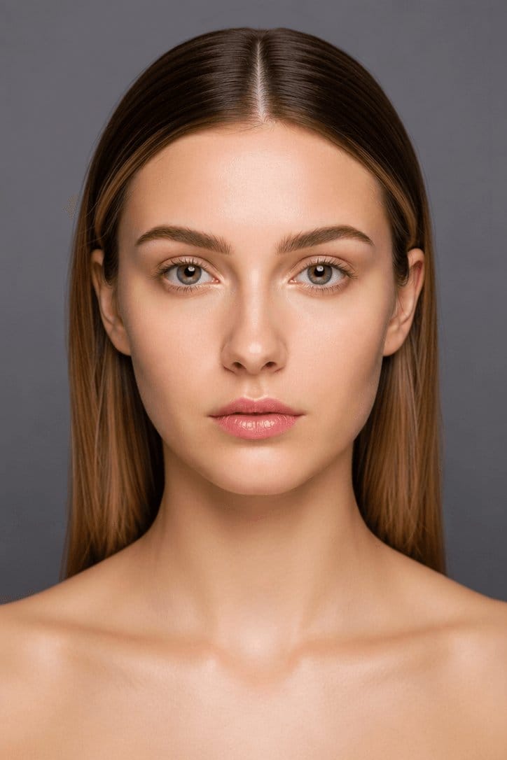 Bare skin before makeup application on fair skin tone, natural canvas ready for full glam by MZ Makeup