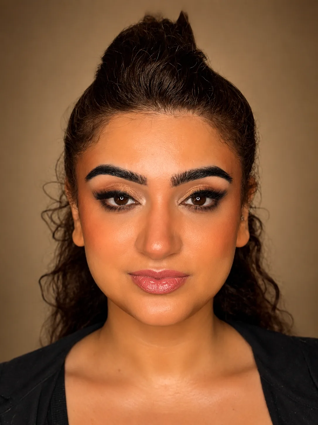 Copper Smoky Eye Party Makeup - MZ Makeup Bedfordshire Party makeup - copper smoky eye and glossy rose lip by MZ Makeup
